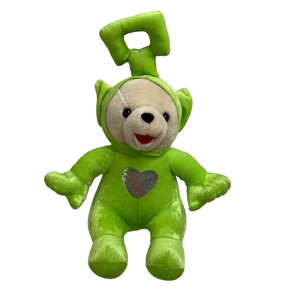HugFun 9” Bear With Green Teletubby Costume Plush Stuffed Animal Toy‎
